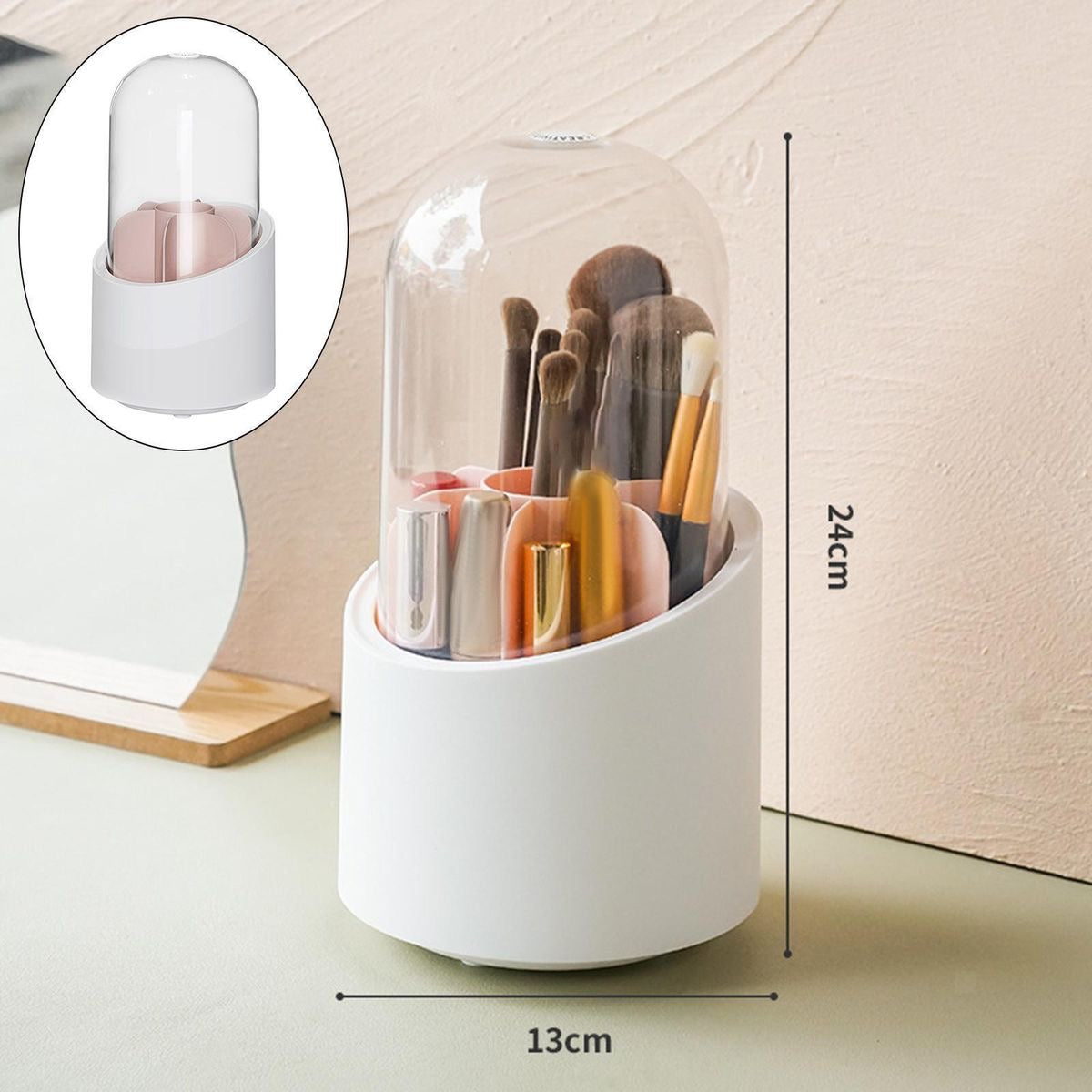 360° Rotating Luxury Makeup Brushes holder
