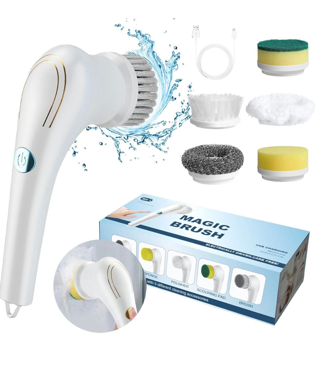 5 in 1 Rechargable Magic Cleaning Brush