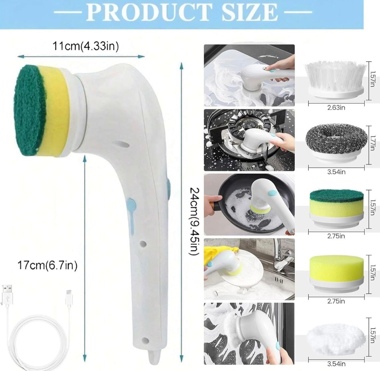 5 in 1 Rechargable Magic Cleaning Brush