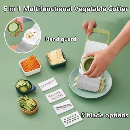 5 In 1 Multifunctional Vegetable Chopper