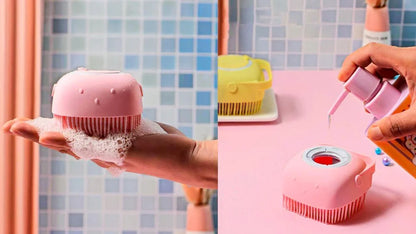 Silicone Soft Cleaning Bath Body Brush, Cube (1 psc)
