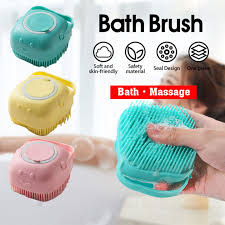 Silicone Soft Cleaning Bath Body Brush, Cube (1 psc)