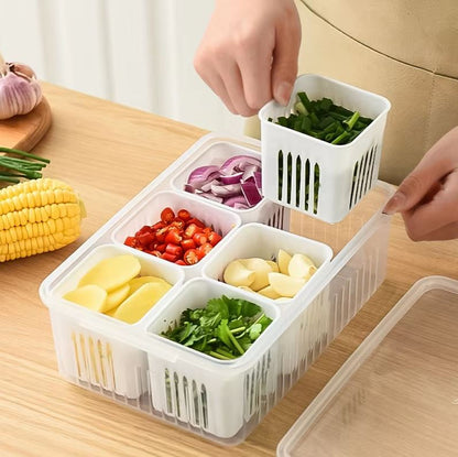 6 Grid Fridge Storage Box Container